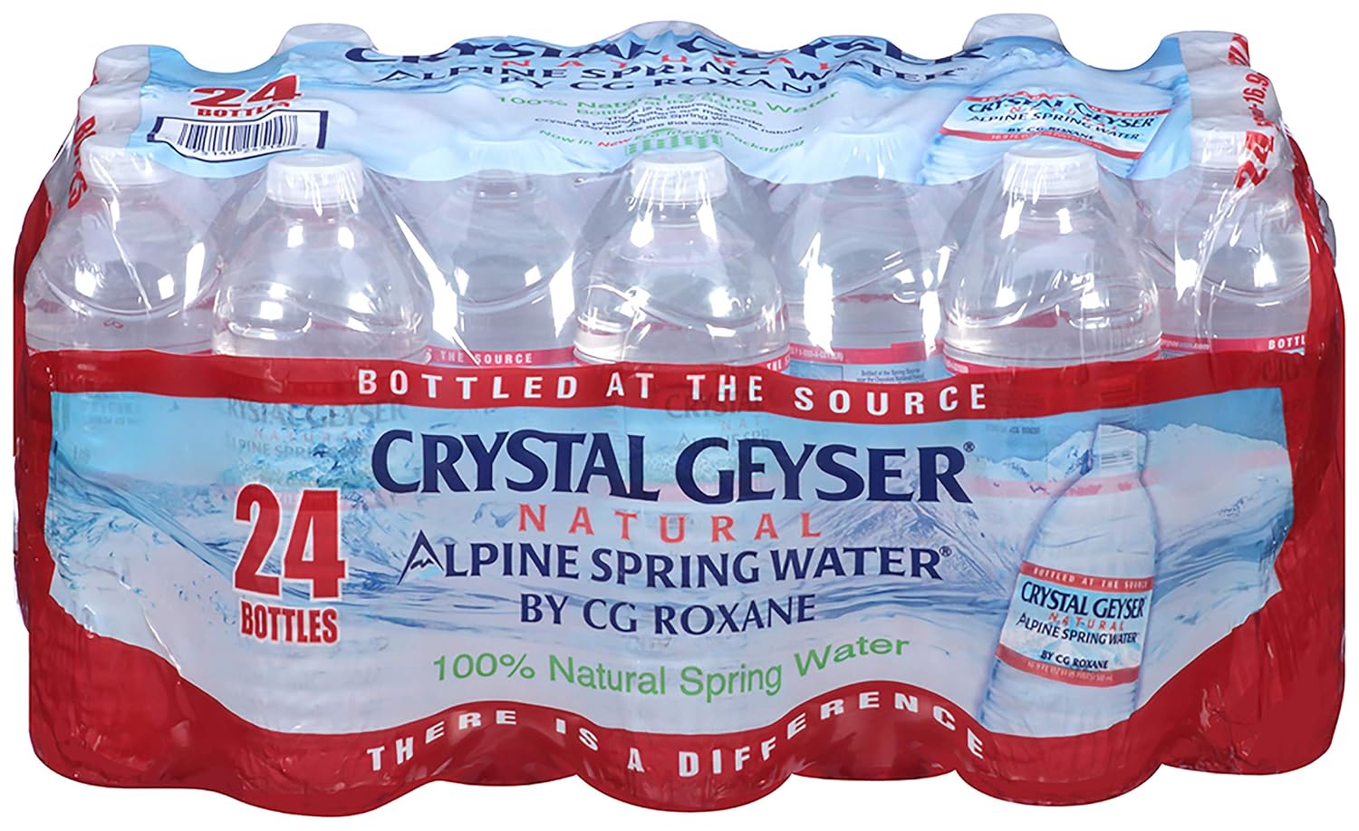Crystal Geyser Pallet Of 84 Cases, Of Alpine 100% Natural Spring Water, 24 16.9oz bottles per Case, Bottled at The Source