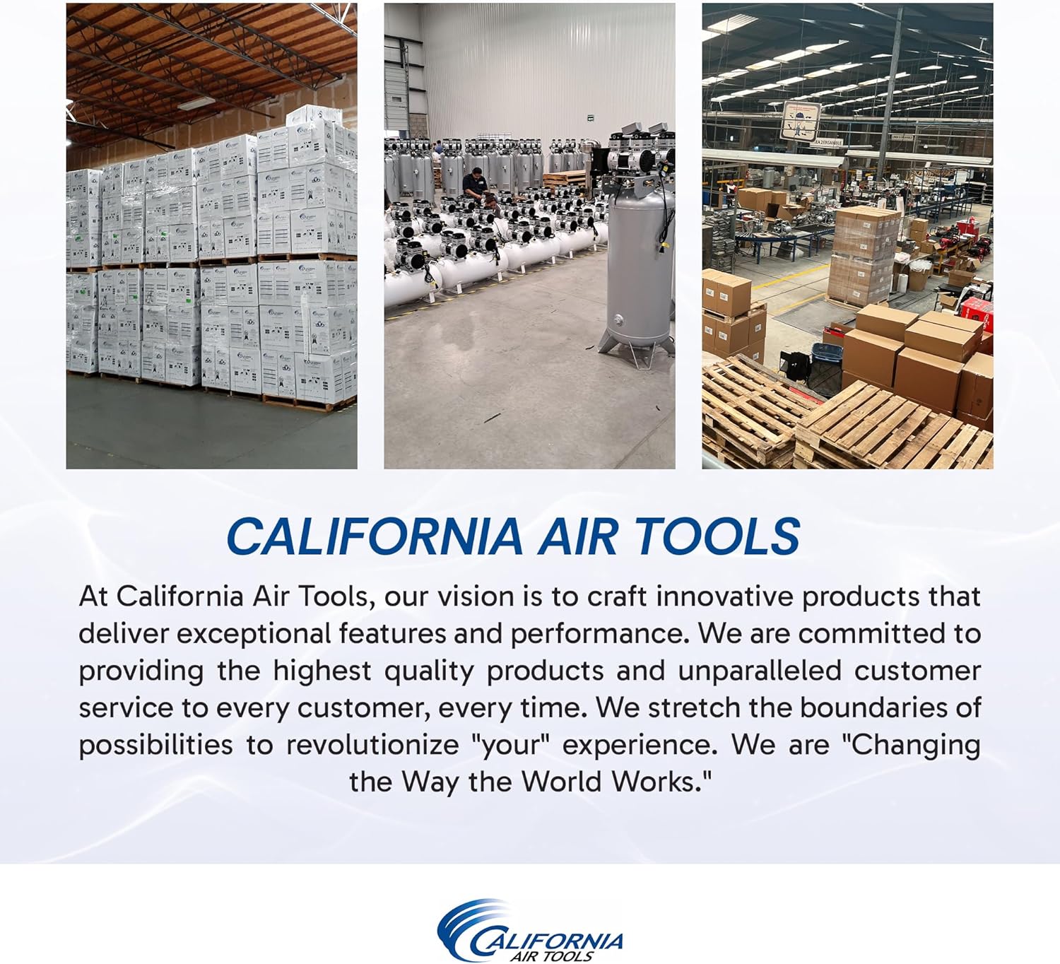 California Air Tools 20060DCC Powerful 6.0 HP Ultra Quiet and Oil-Free Air Compressor, 20 Gallon Tank, 78 dB Noise Level, with 98% Air Drying System, 220V / 60Hz, Off White