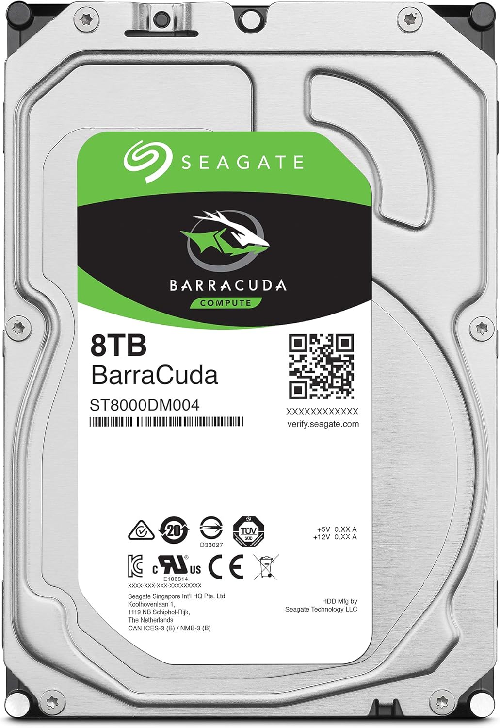 Seagate BarraCuda Internal Hard Drive 8TB SATA 6Gb/s 256MB Cache 3.5-Inch (ST8000DM004),Mechanical Hard Disk