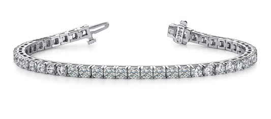 Houston Diamond District Classic Stackable LAB GROWN Diamond Tennis Bracelet 4 Prong Ultra Premium Collection (E-F Color, VS2-SI1 Clarity)