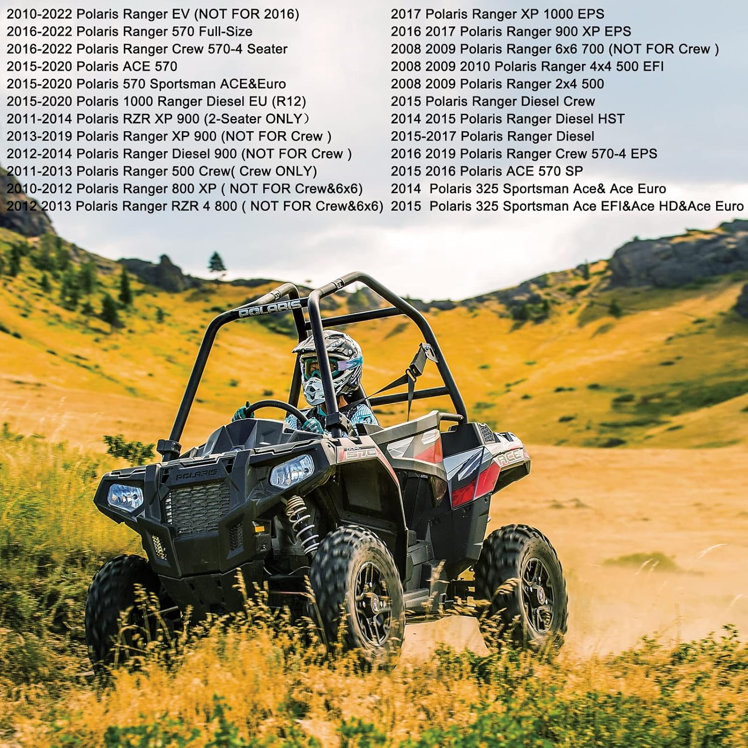 Brake Pads for Polaris Ranger 500 570 700 800 900 RZR 800 900 700XP 800XP 900XP EV Diesel Crew 570,Front and Rear Brake Pads for Polaris Ranger XP 900 2013-2019