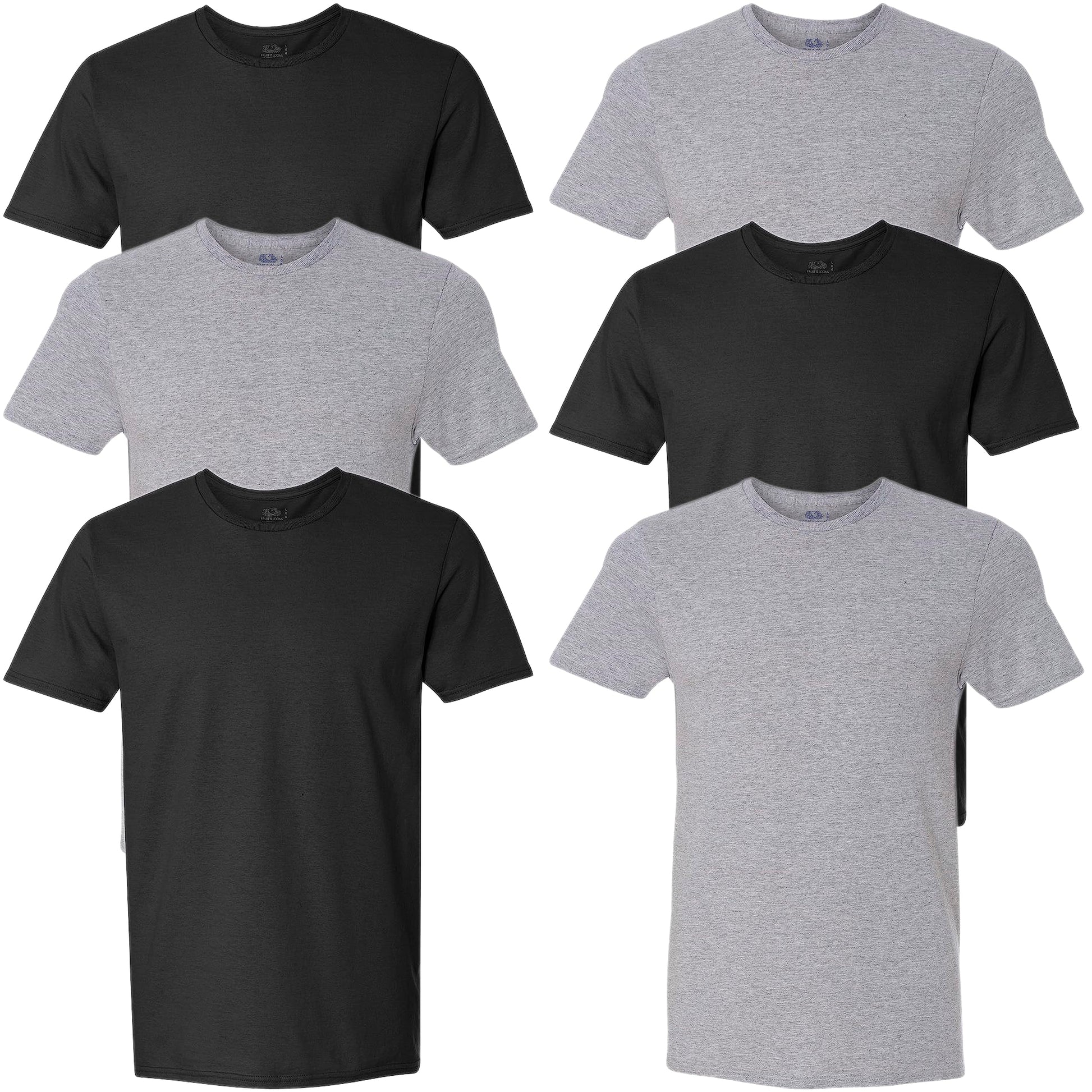 Fruit of the Loom Men's Undershirts, Moisture Wicking & Tag Free, Short Sleeve Crew T-Shirts