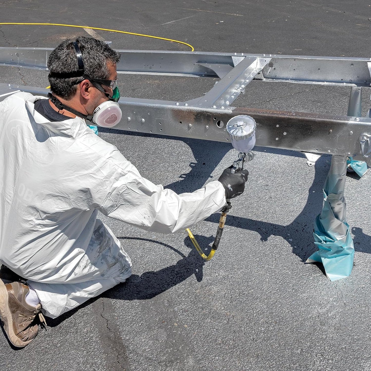 Eastwood Rust Encapsulator Platinum Quart | UV Resistant Aluminum Finish Rust Preventive Coating | Easy Apply High-Tech Formula Automotive Paint to Stop Rust | Rust Remover for Metal Structures