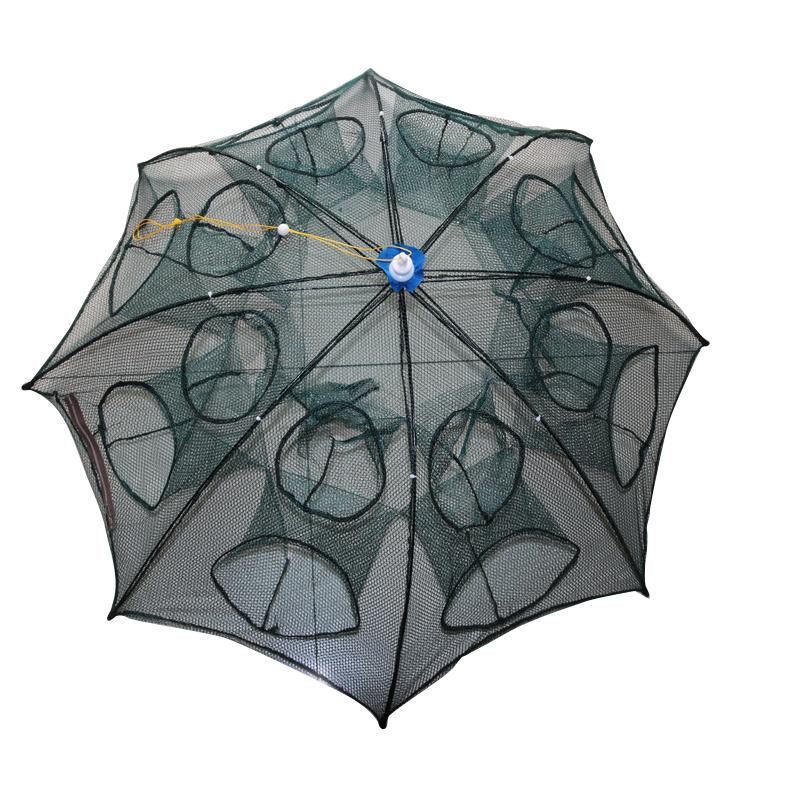 16 Holes Fish Trap Cast Net Cast Folding Fishing Net