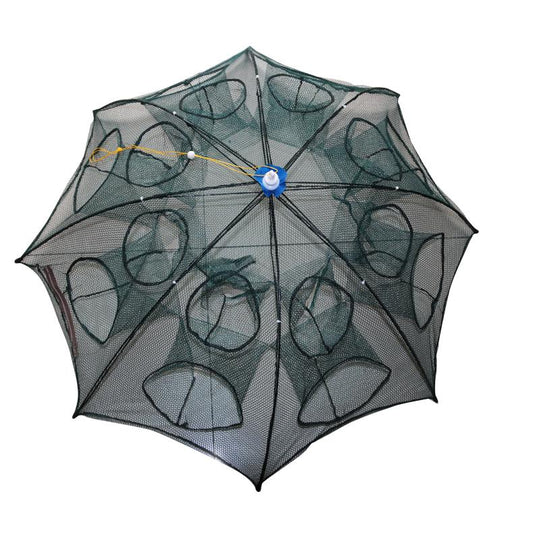 16 Holes Fish Trap Cast Net Cast Folding Fishing Net