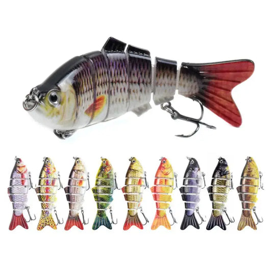 10cm 16.5g Multi-section Lure With Ring Beads Simulation Luya Multi-section Lure Submerged Bionic 6-section Lure