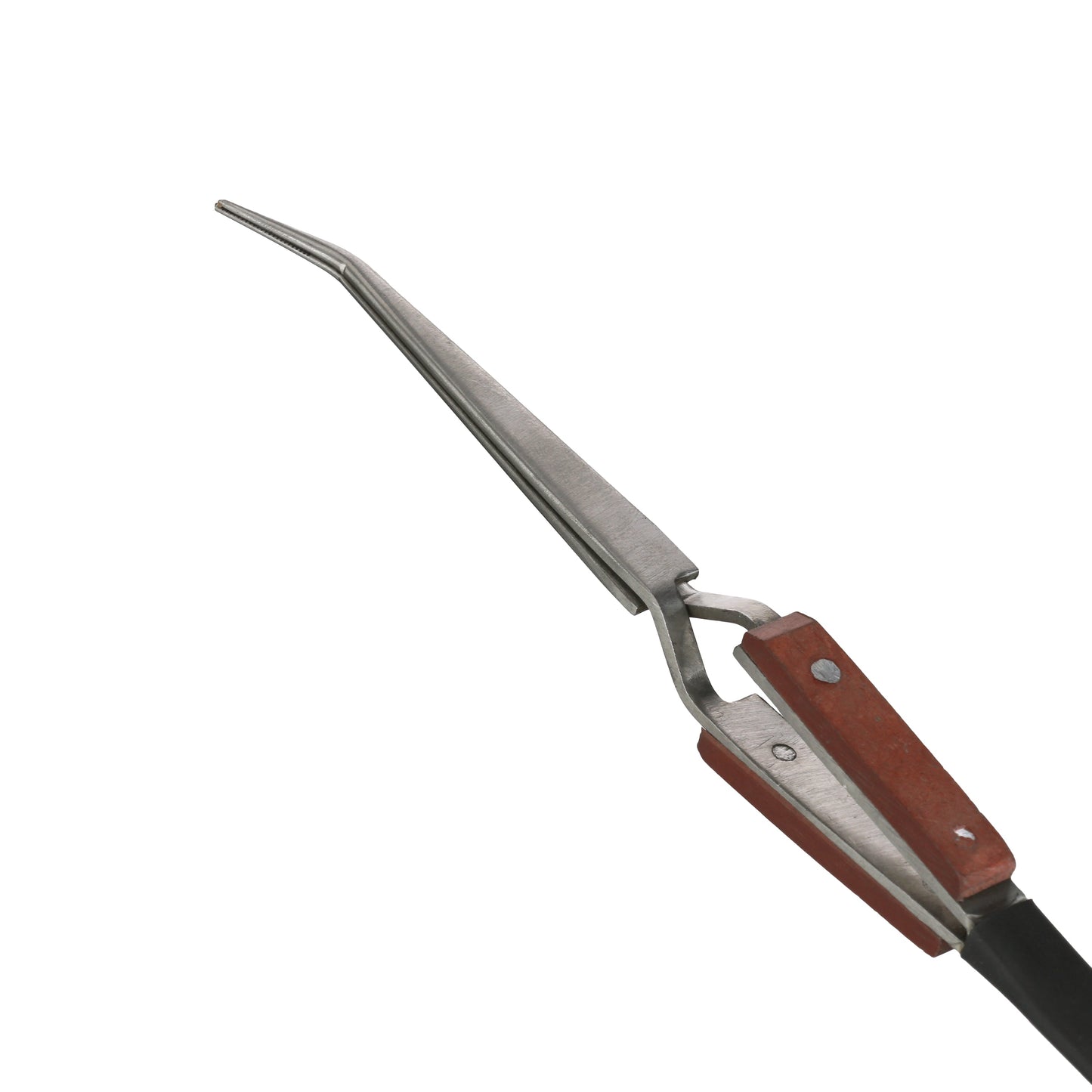 Grounded Tweezer Reverse Cross Lock for Permanent Jewelry Welders