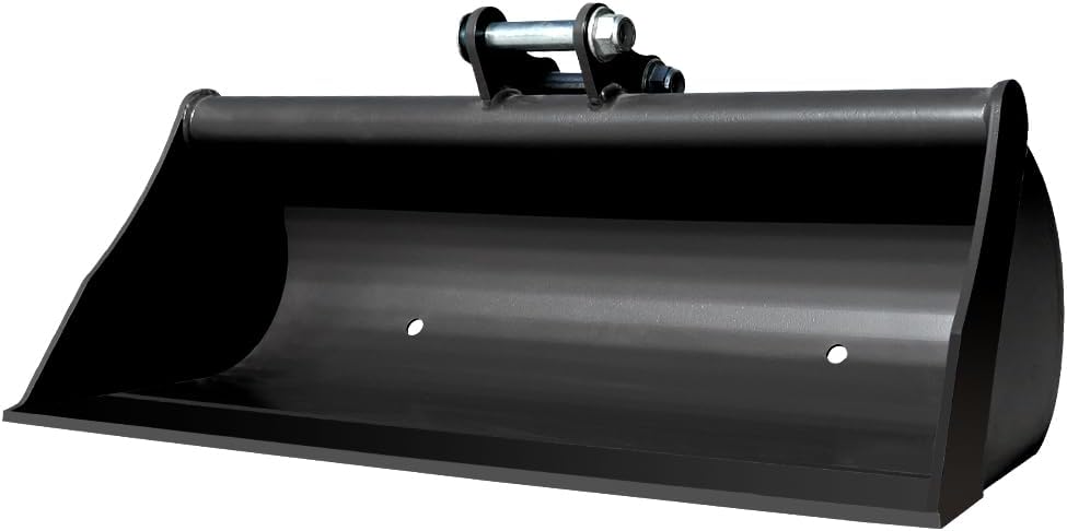800mm Toothless Bucket with Pins – Heavy-Duty Attachment for 1-1.8 Ton Mini Excavator.in-Stock in The US