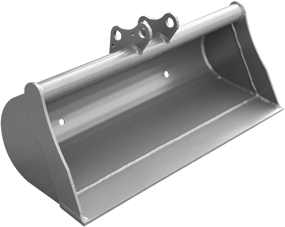 800mm Toothless Bucket with Pins – Heavy-Duty Attachment for 1-1.8 Ton Mini Excavator.in-Stock in The US