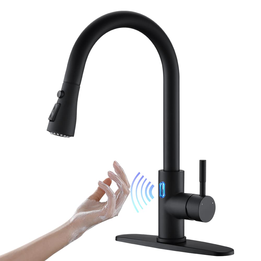 Black Kitchen Faucets with Pull Down Sprayer Kitchen Sink Faucet with Pull Out Sprayer Single Hole Deck Mount Single Handle Stainless Steel Grifos De Cocina 866068R