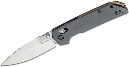 Kershaw Iridium Reverse Tanto Folding Pocket Knife, Sleek 3.4 inch D2 Steel Blade, DuraLock Locking Mechanism, Aluminum Handle, Designed in the USA