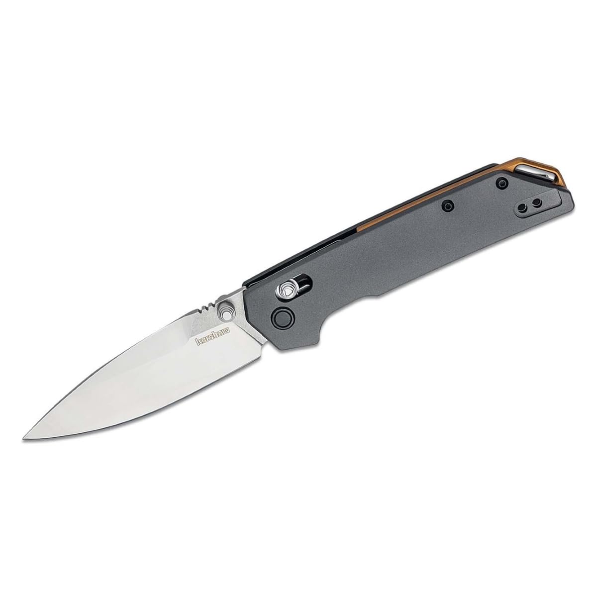 Kershaw Iridium Reverse Tanto Folding Pocket Knife, Sleek 3.4 inch D2 Steel Blade, DuraLock Locking Mechanism, Aluminum Handle, Designed in the USA
