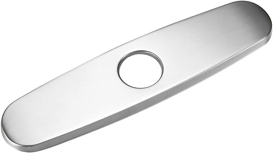 OWOFAN Hole Cover Deck Plate Escutcheon for Bathroom or Kitchen Sink Faucet Single Hole Mixer Tap 10 Inch Stainless Steel Brushed Nickel WF-4102SN