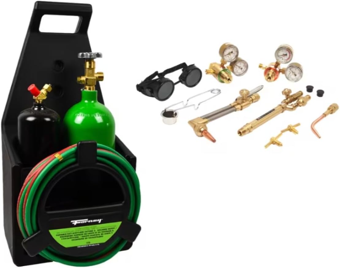 Forney 1753 Tote A Torch Light/Medium Duty, Torch Cutting and Welding Portable Kit,Red