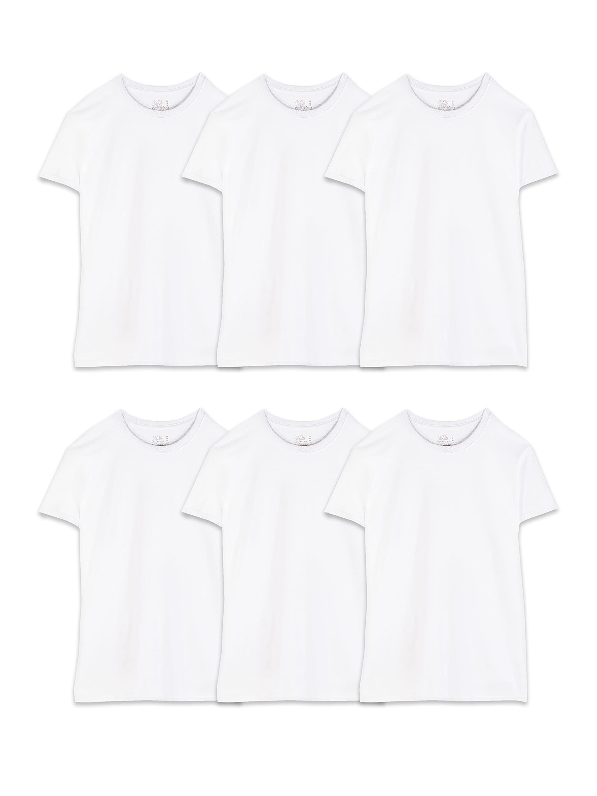 Fruit of the Loom Men's Undershirts, Moisture Wicking & Tag Free, Short Sleeve Crew T-Shirts