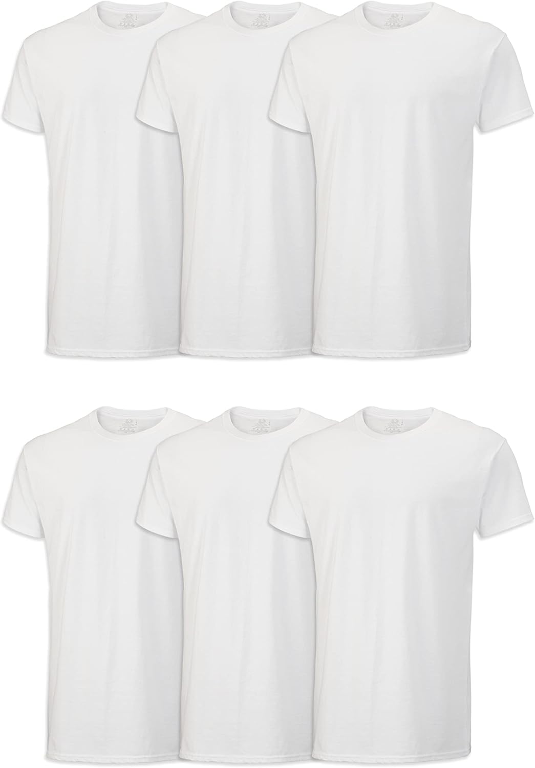 Fruit of the Loom Men's Undershirts, Moisture Wicking & Tag Free, Short Sleeve Crew T-Shirts