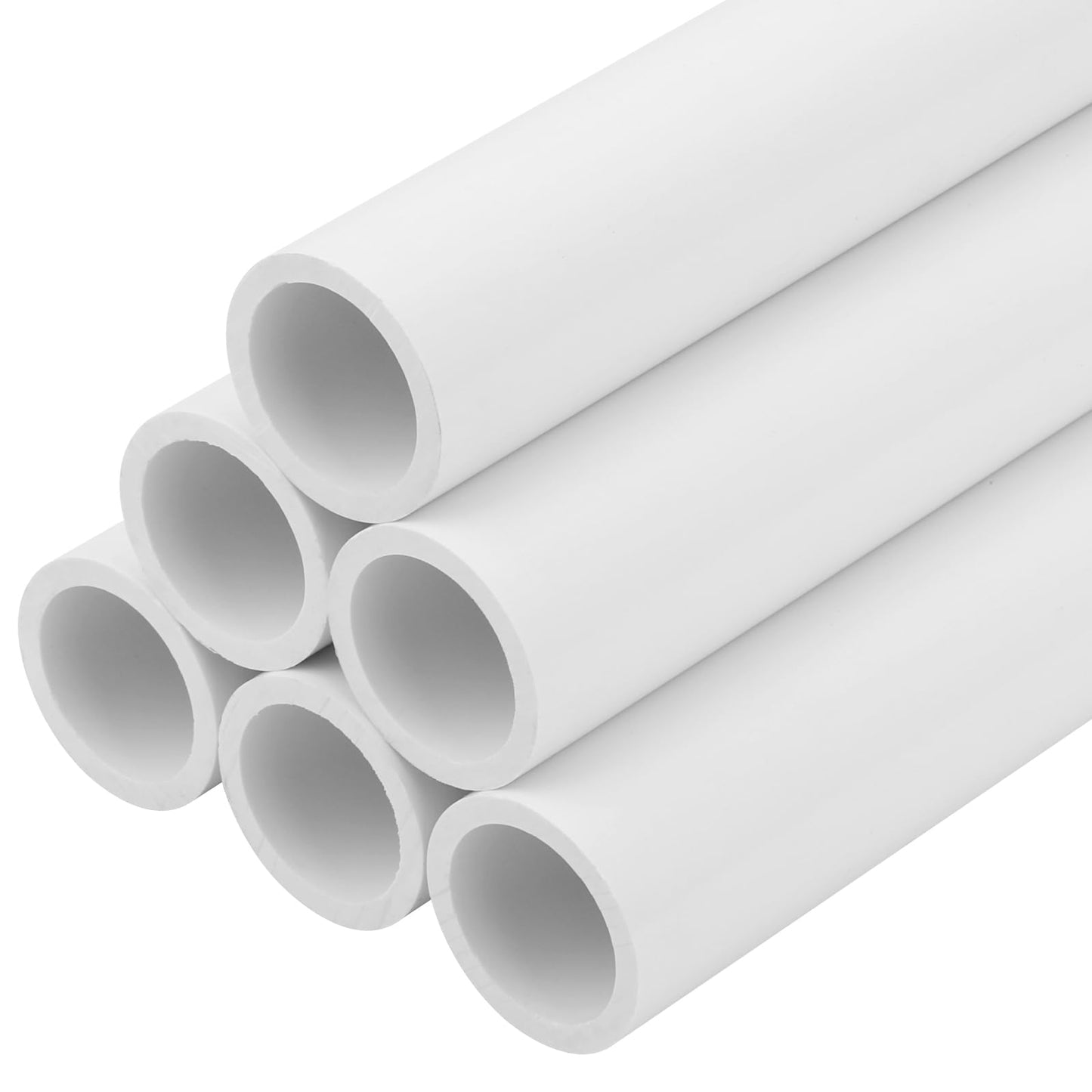 4Pcs 1-1/2 Inch PVC Pipe 17" Long White Sch40 Industrial PVC Pipes for Home DIY, Greenhouse, Garden, Farm, Workshop, Furniture Grade(1.50" x 17"L)