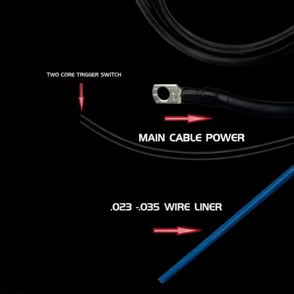 8ft No Gas Mig Gun Replacement Fits Lincoln Century 80GL FC90 90i FC Flux-Cored Welder K3493-1 K2185-1 K5256-1 K2501-1