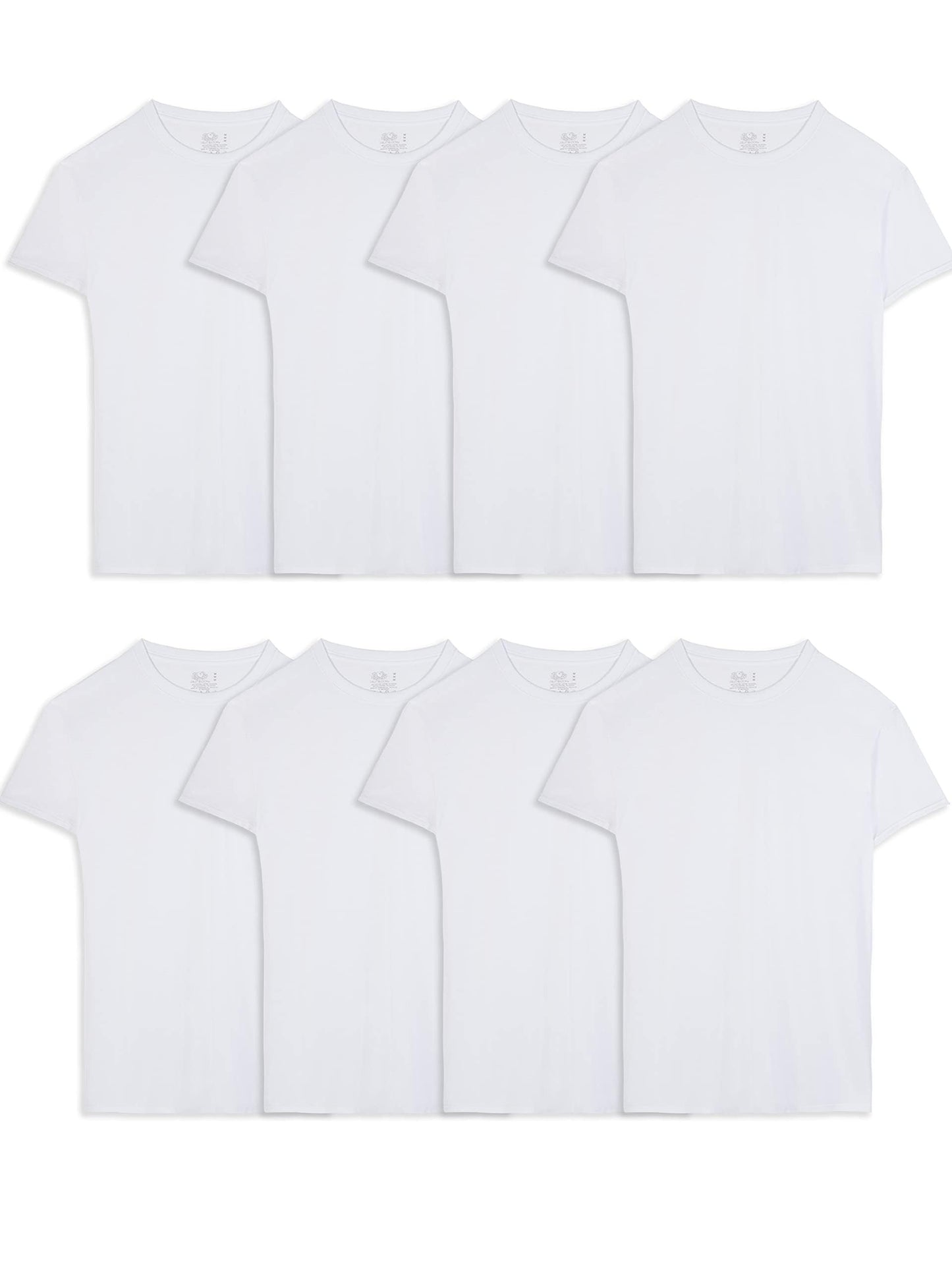 Fruit of the Loom Men's Undershirts, Moisture Wicking & Tag Free, Short Sleeve Crew T-Shirts