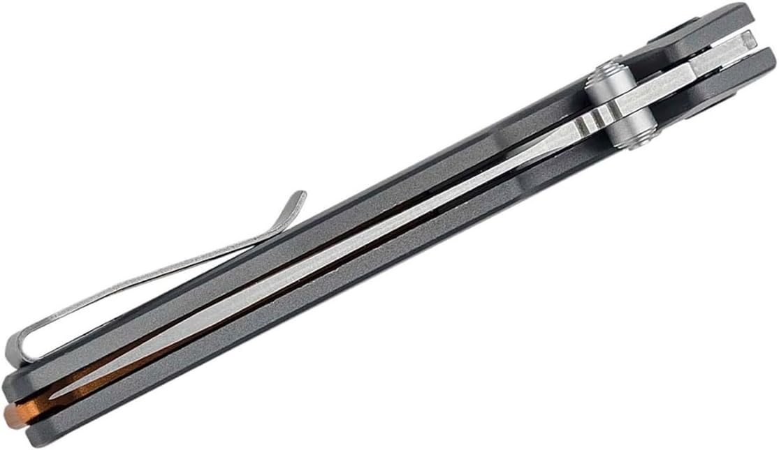 Kershaw Iridium Reverse Tanto Folding Pocket Knife, Sleek 3.4 inch D2 Steel Blade, DuraLock Locking Mechanism, Aluminum Handle, Designed in the USA