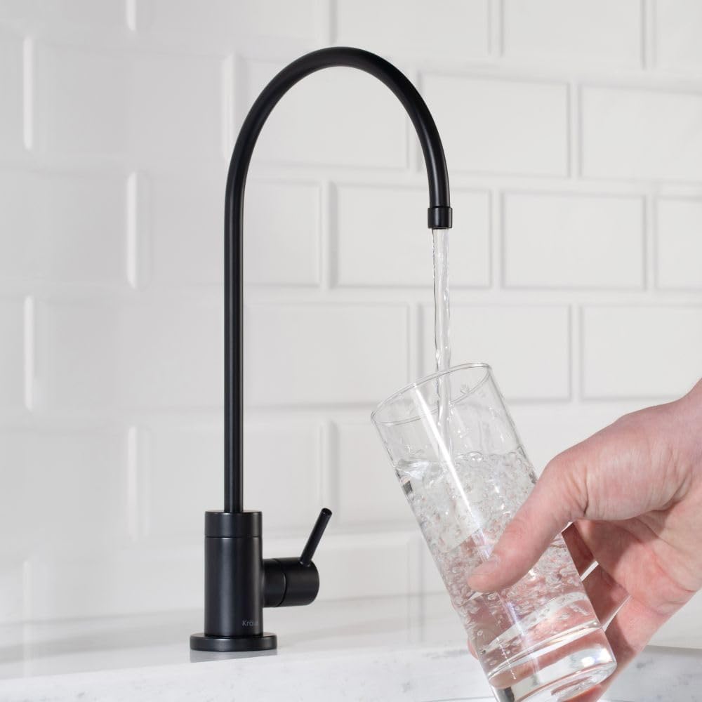 KRAUS Purita 100% Lead-Free Kitchen Water Filter Faucet in Matte Black, FF-100MB