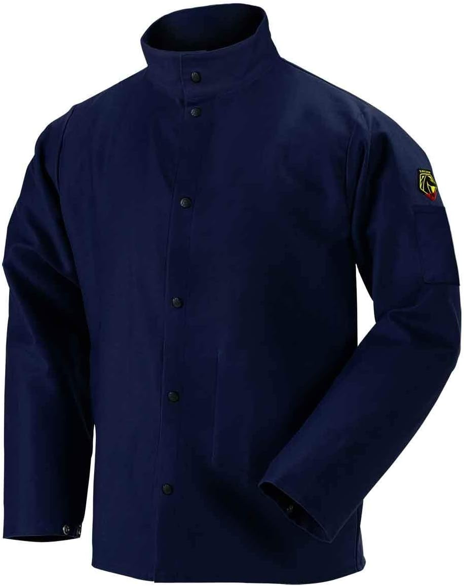 Black Stallion FN9-30C 30" 9oz. Navy FR Cotton Welding Jacket