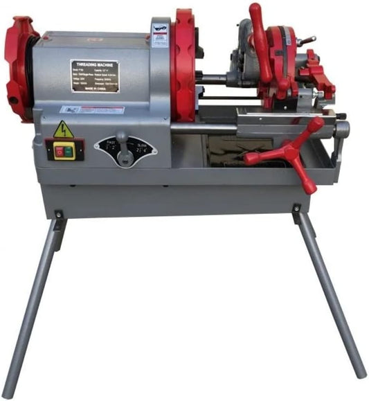 Electric Pipe Threader Machine (1/2" - 4") Threading Cutter, Deburrer NPT P100