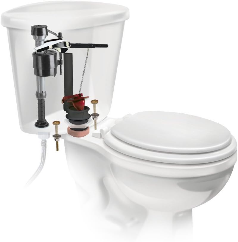 Fluidmaster 400AKR Universal All in One Toilet Repair Kit for 2-Inch Flush Valves, Easy Install