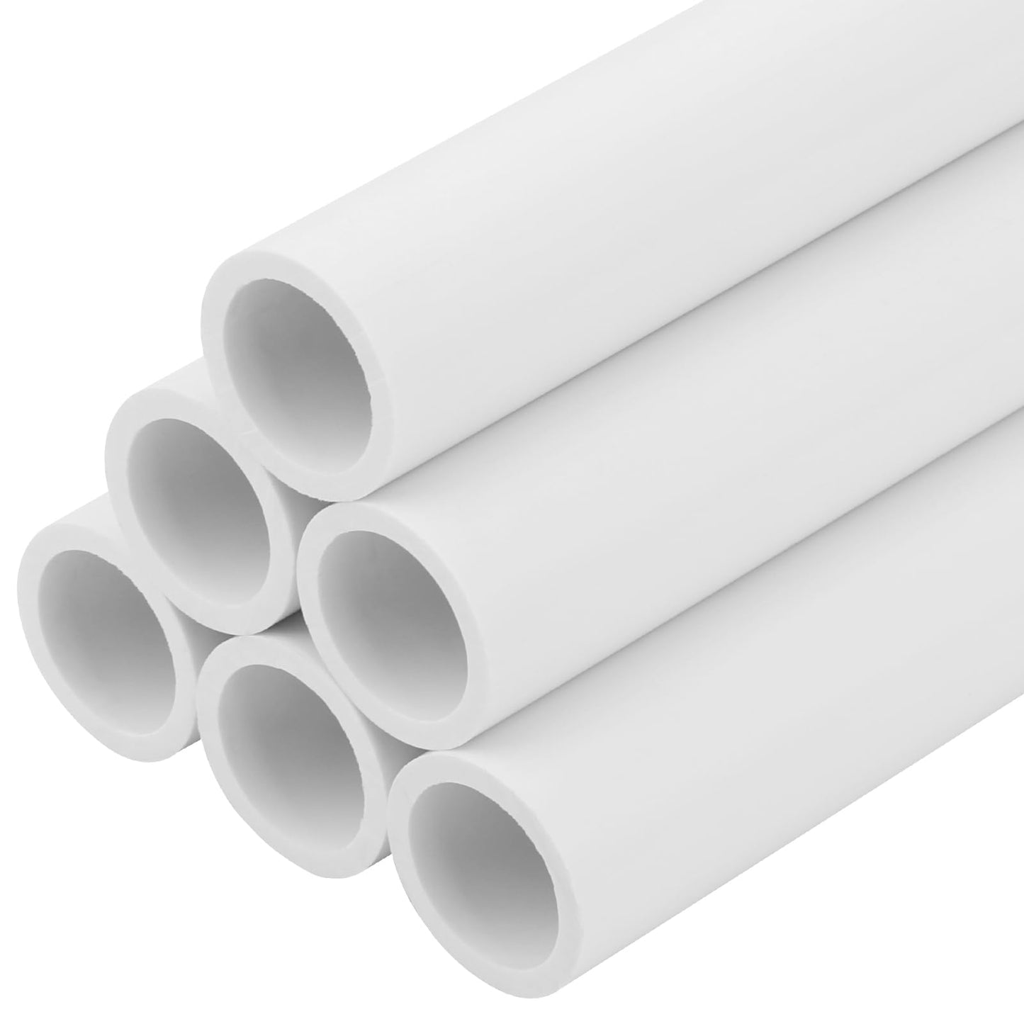 4Pcs 1-1/2 Inch PVC Pipe 17" Long White Sch40 Industrial PVC Pipes for Home DIY, Greenhouse, Garden, Farm, Workshop, Furniture Grade(1.50" x 17"L)