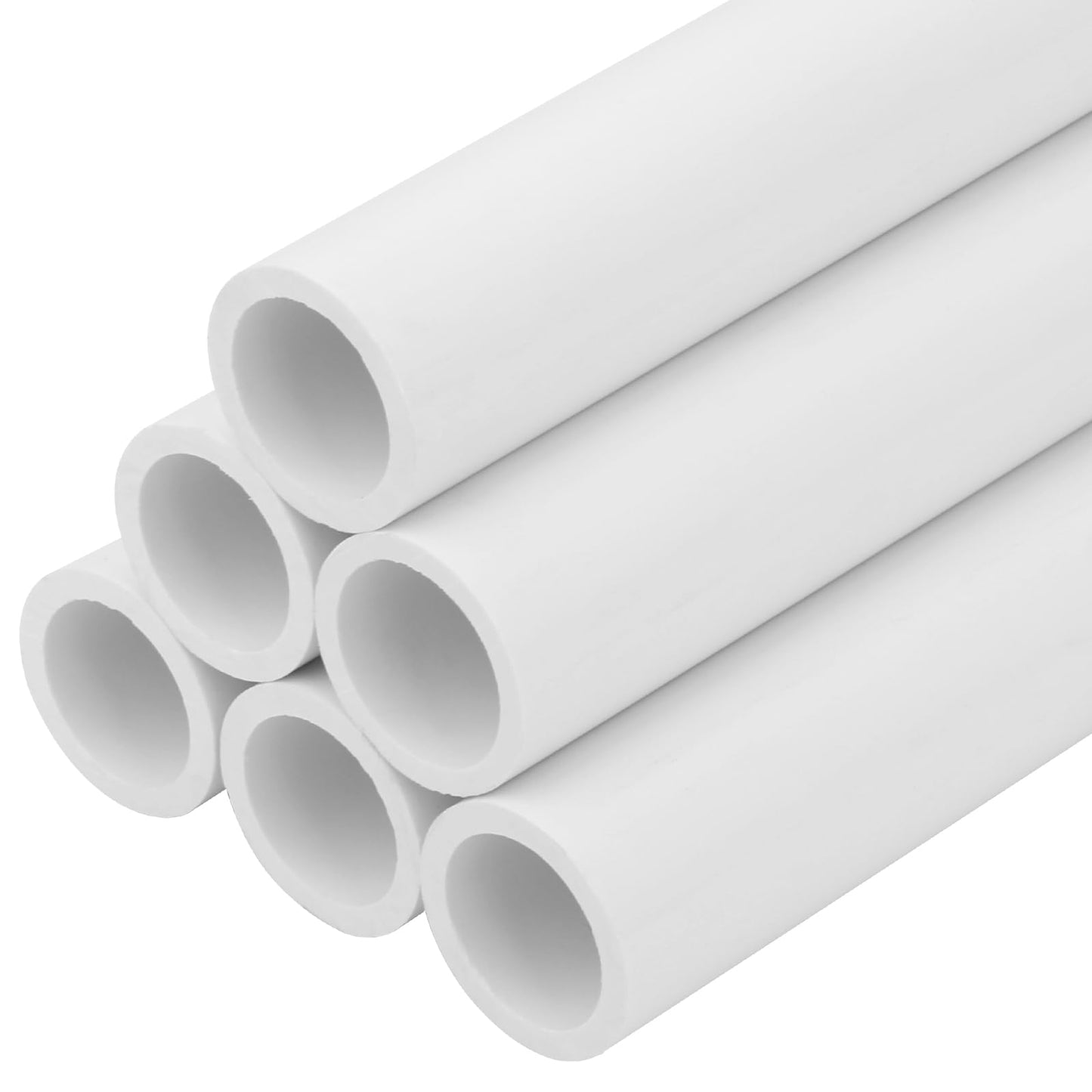 4Pcs 1-1/2 Inch PVC Pipe 17" Long White Sch40 Industrial PVC Pipes for Home DIY, Greenhouse, Garden, Farm, Workshop, Furniture Grade(1.50" x 17"L)