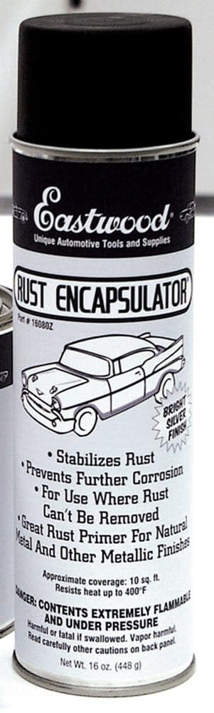 Eastwood Rust Encapsulator Aerosol | Quick Drying with UV Resistance and Heat Resistance up to 400 Degrees Fahrenheit | 15 Oz, Black | 2 Pack