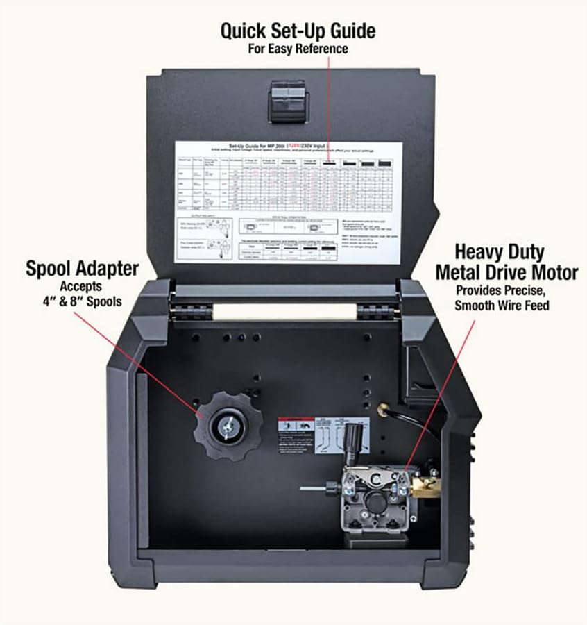 Eastwood 200 Amp Multi-Process Welder and 60 Amp Versa-Cut Plasma Cutter plus Welding Cart