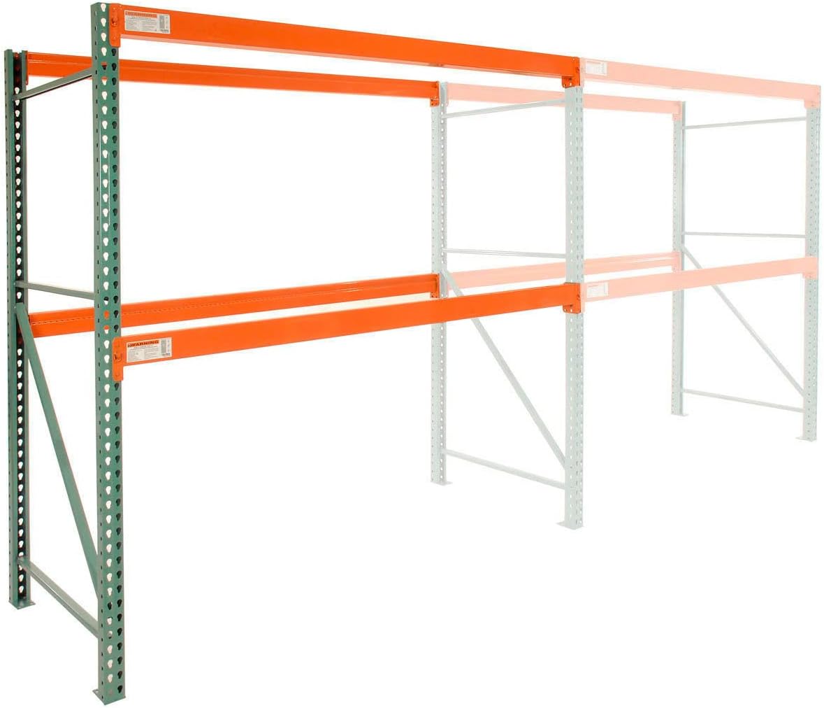 Global Industrial Teardrop Pallet Rack Add-On 120" W x 48" D x 120" H