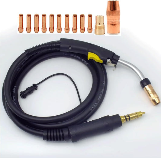 15ft Mig Gun Replacement For Bernard BTB 400A Q40 Air Cooled Miller Connector Centerfire parts (15ft mig gun 400a + tip)