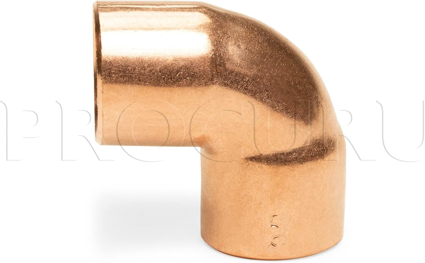 [100-Pack] PROCURU Copper 1" 90 Elbow, Made in USA, CxC Sweat Connection, Certified Safe (CW9S0100-100P)