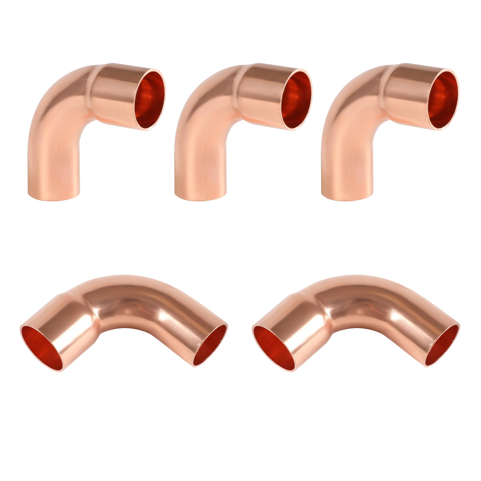50-Pack EFIELD 1-1/2" FTG x 1-1/2" Copper Long Radius 90° Street Elbow Copper Fitting,(COPPER142-50PCS)