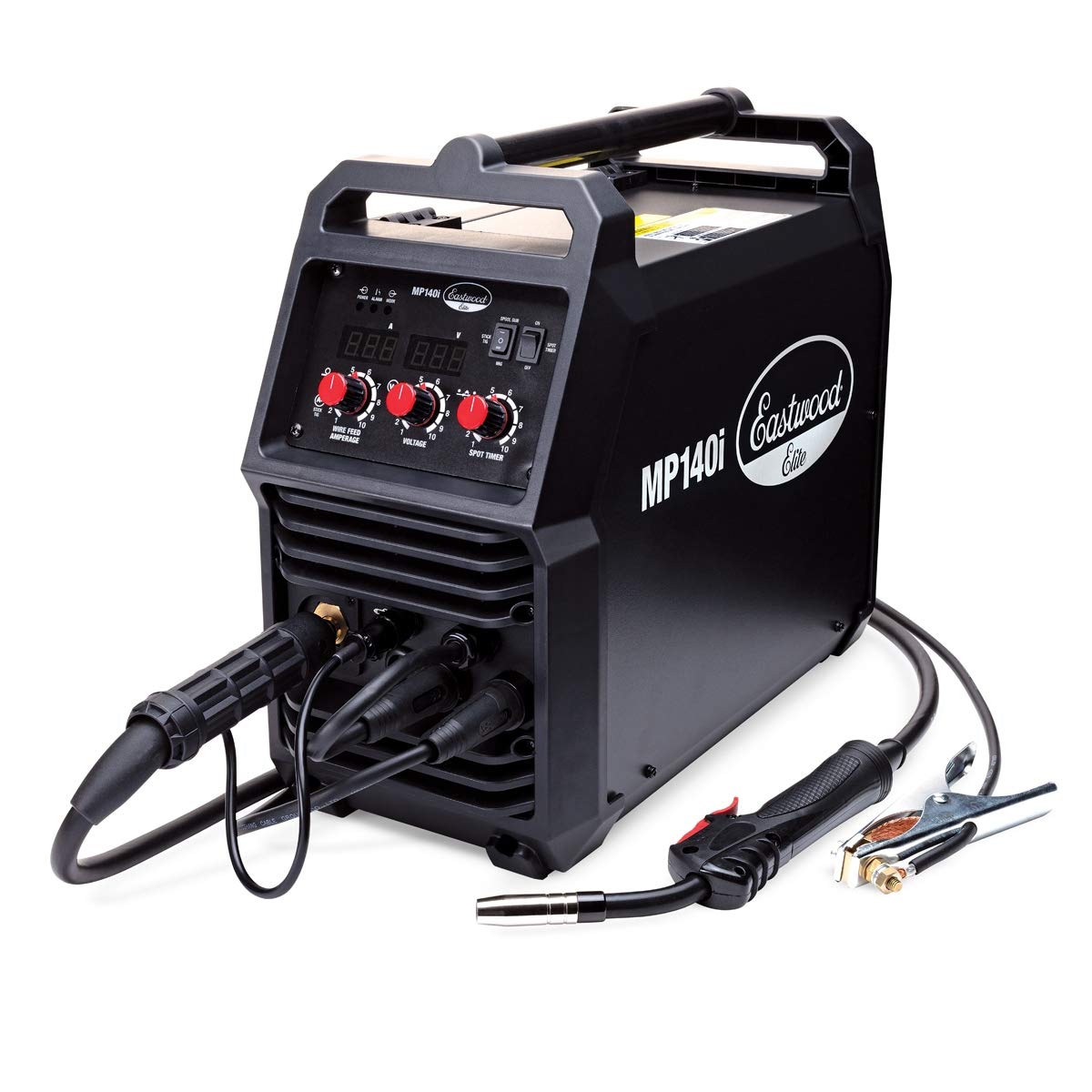 Eastwood Elite 200 Amp Multi-Process AC/DC MP200i Welder | TIG Welder High Frequency Start and Foot Pedal | Welding Machine with MIG Stick Welder | 120V OR 240V Dual Voltage | Tig Welder AC/DC | Black