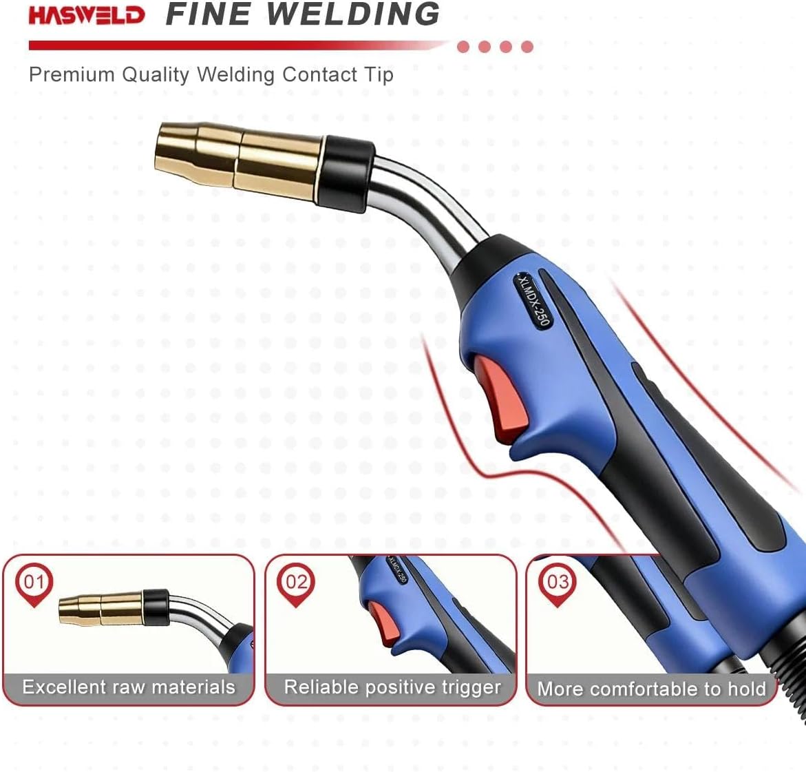 15ft MIG Gun 1770035 1770037 1770038 Replacement for Miller AccuLock MDX-250 Millermatic 212,235,250,251,252,255 & Multimatic 200 255 Mig Welder MDX250