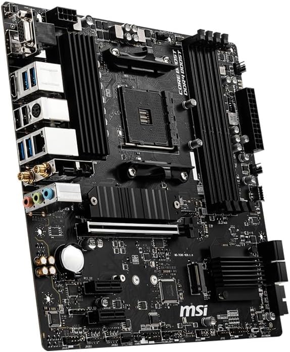 MSI B550M PRO-VDH WiFi ProSeries Motherboard (AMD Ryzen 5000, AM4, DDR4, PCIe 4.0, SATA 6Gb/s, M.2, USB 3.2 Gen 1, Wi-Fi, Bluetooth, D-SUB/HDMI/DP, Micro-ATX)