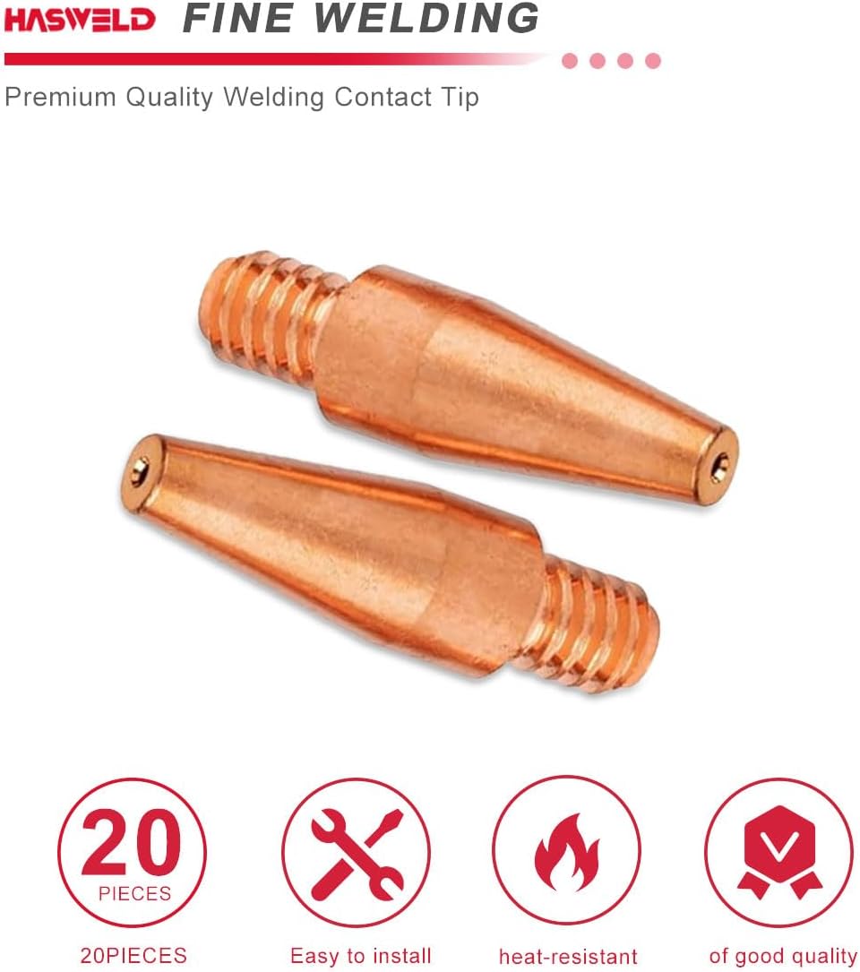 20-KP Tapered Contact Tips KP2744-035T 0.035'' MIG Welding Gun Replacement for Lincoln Magnum PRO 100L 175L 250L MIG Gun