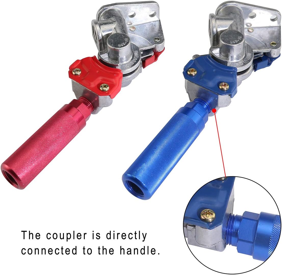 Universal Glad Hands for Semi Trailers, Airline Brake Gladhands for Tractor Trailer, with Extra 2pcs Replaced Glad Hand Seals