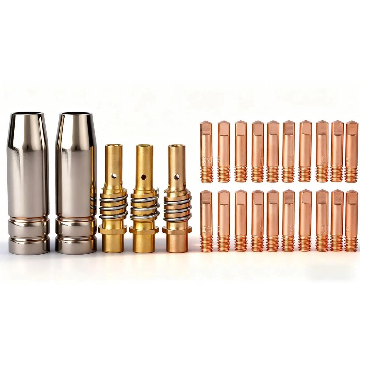 15AK Contact tip Nozzle .035 Parts kit fits Vulcan OmniPro 220 MIGMax 140 215 63616 63617 Welder & Titanium Unlimited 200 MIG170 / MIG140 57862 64804 64805 64806 Welder,25PK