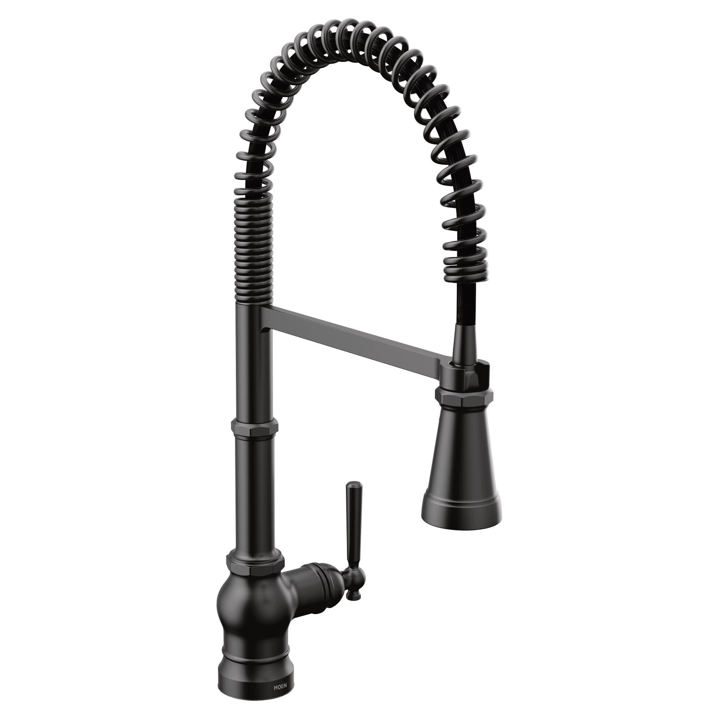 Moen Paterson Matte Black Smart Faucet Touchless Pull-Down Sprayer Kitchen Faucet with Voice and Motion Control, S75003EV2BL