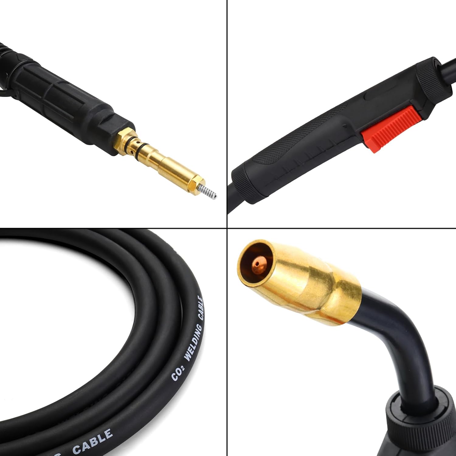 MIG Welding Gun Torch fits Hobart 245926 Hobart Handler 190/210/210MVP Mig Welders Parts,100A 15ft Hobart Welder Replacement Hobart H100S4-10 245926 with .030" .035" Tip-Nozzle-Diffuser