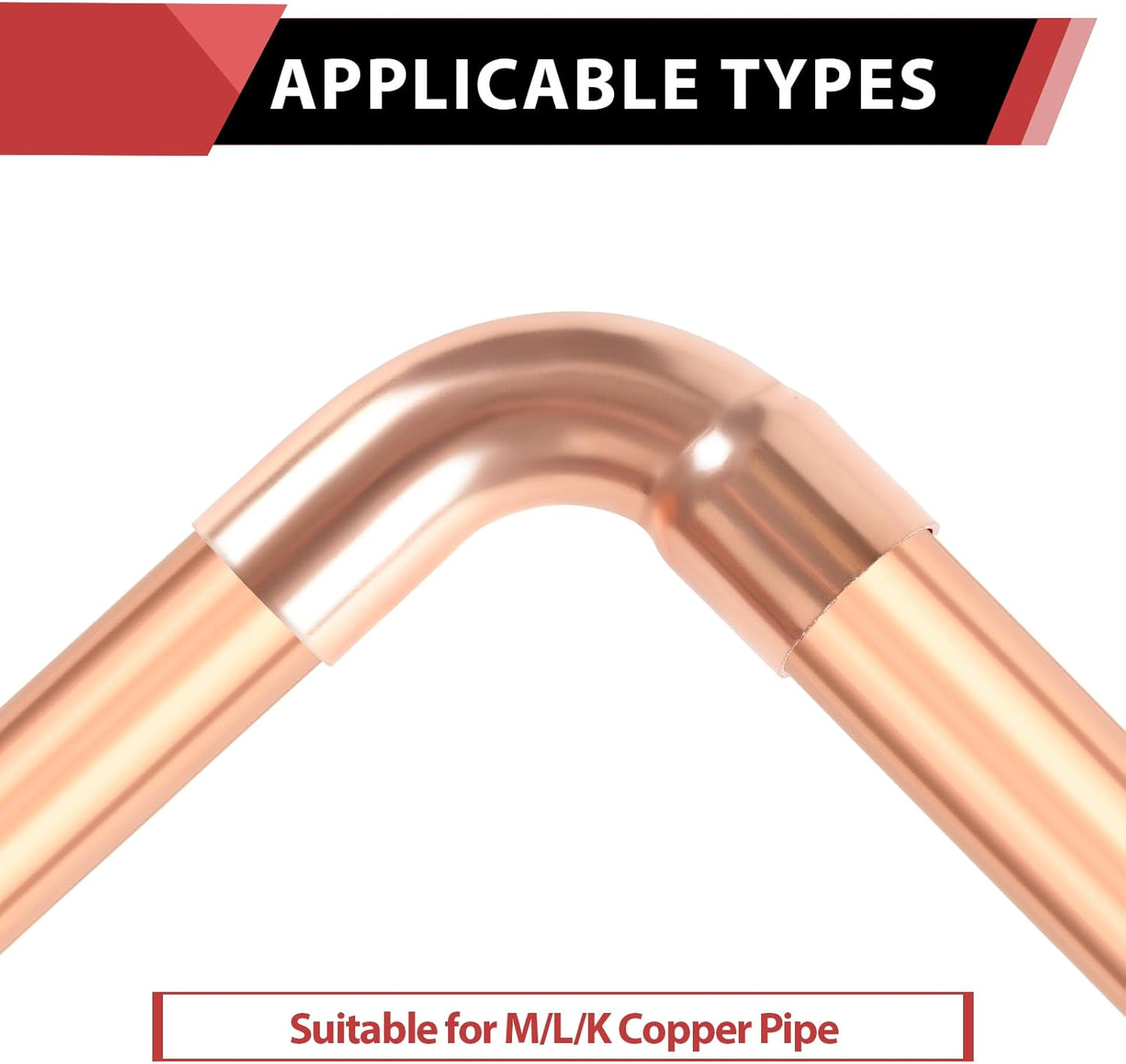 50-Pack EFIELD 1-1/2" FTG x 1-1/2" Copper Long Radius 90° Street Elbow Copper Fitting,(COPPER142-50PCS)