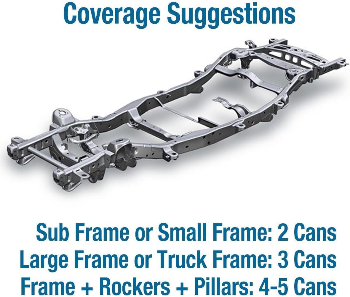 Eastwood Internal Frame Coating Plus Aerosol | Internal Frame Rust Remover | Rust Converter and Prevention Aerosol Spray Undercoating for Vehicles |16 Oz, Matte Black