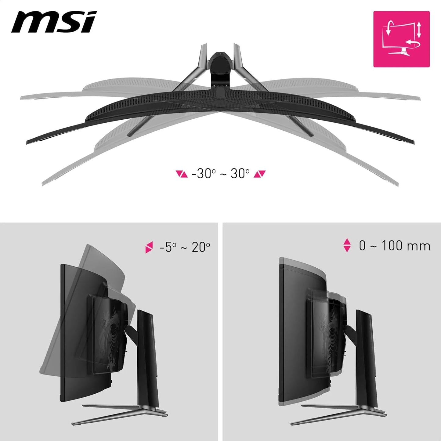 MSI MPG 491CQPX QD-OLED 49" QD-OLED UltraWide Dual QHD 240Hz Curva USB-C