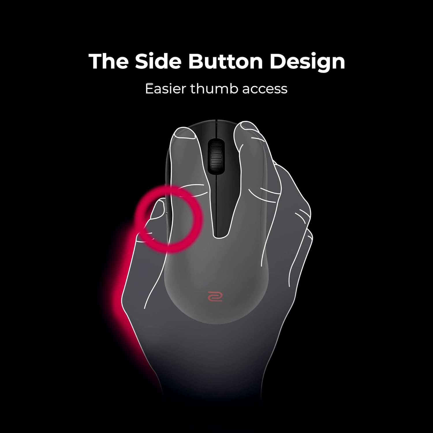 BenQ Zowie U2 Wireless Gaming Mouse | Esports, Sport Science | Enhanced Receiver | 60g Lightweight | 3200 DPI Sensor | 5 Buttons | 70 Hr Battery Life | Driverless