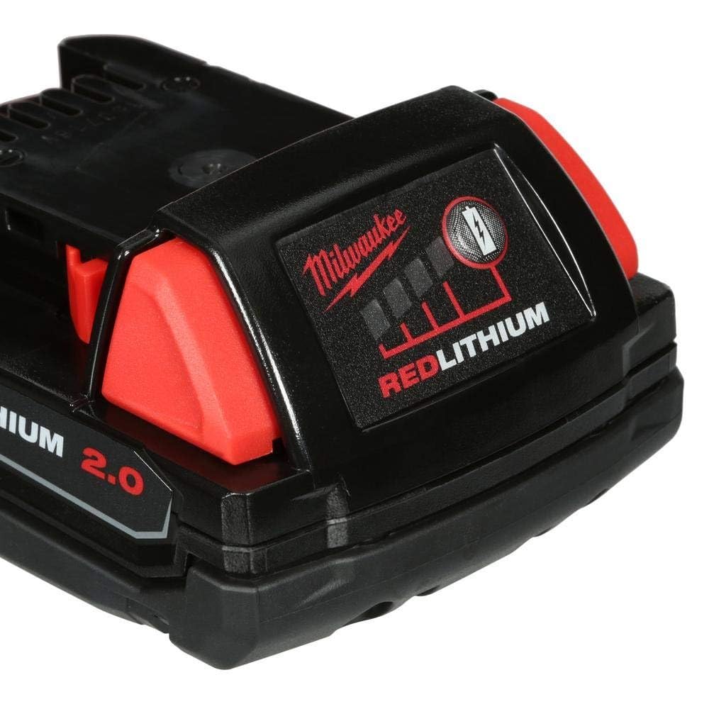 MILWAUKEE ELECTRIC TOOL 48-11-1820 Red Lithium 2.0 Compact Battery Pack, 3.3" x 6" x 5.6"