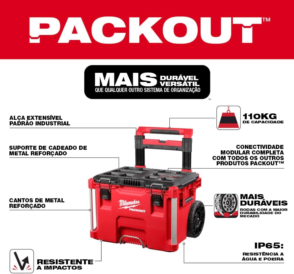 Milwaukee 48-22-8426 Packout, 22", Rolling Tool Box